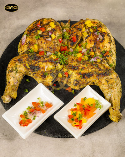 Poulet braisé entier fermier